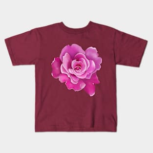 Pink Rose Drawing Kids T-Shirt